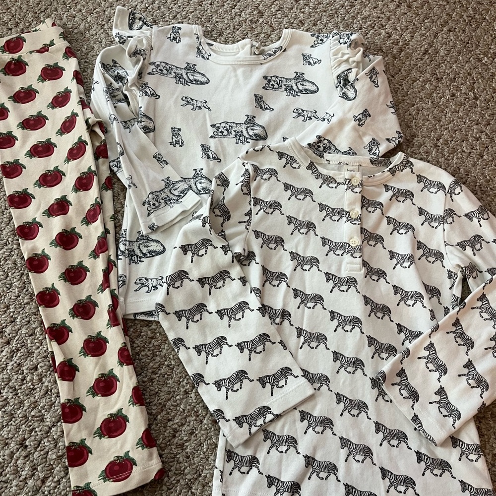 Kate Quinn organic cotton girls size 8 pants and long sleeve clothing lot
